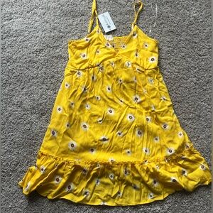 Peach Love California Yellow Floral Dress